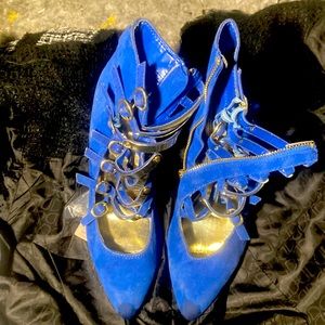 Blue/Silver Anne Michelle Heels